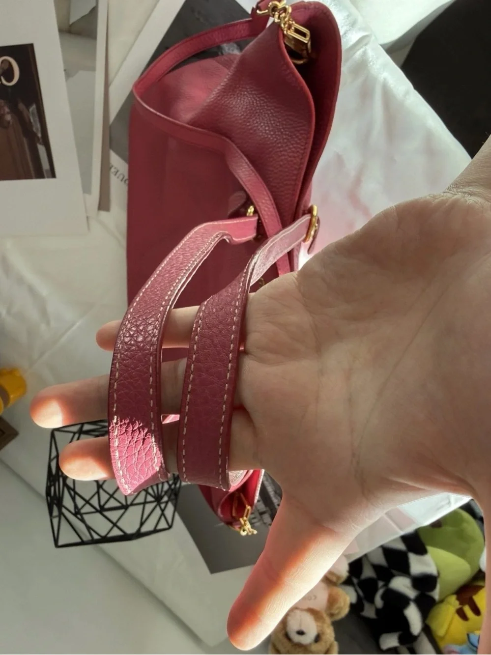 Miu Miu Fuchsia Pink Leather Tote